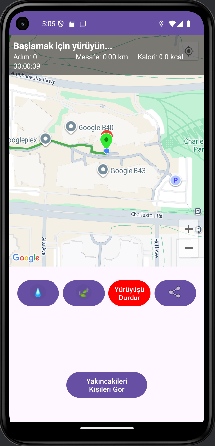 Canlı Yürüyüş Harita Takibi